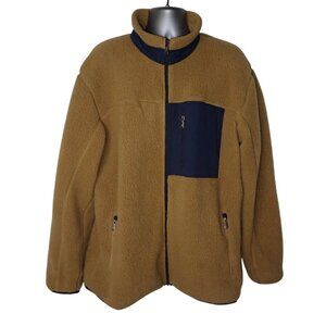 Eastern Mountain Sports‎ Fleece Zip Jacket Mens XXL Teddy Fleece Gorpcore Tan